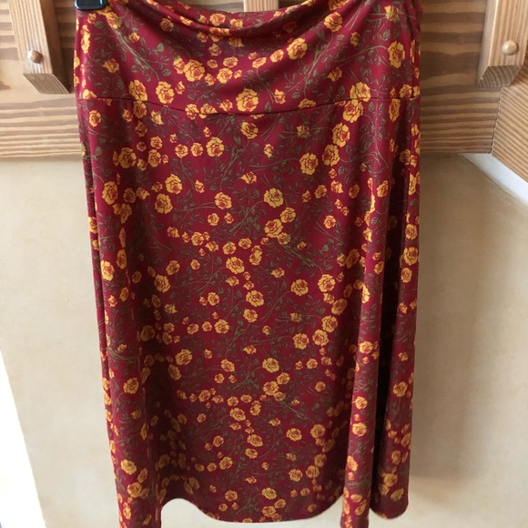 LuLaRoe Floral Azure Skirt - Picture 4 of 5